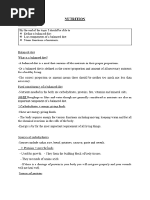 Nutrition Form 1 Notes