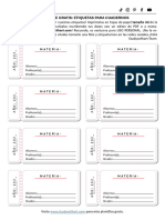 Imprimible Etiquetas para Cuadernos Cupon Canjeable 2 Studywithart