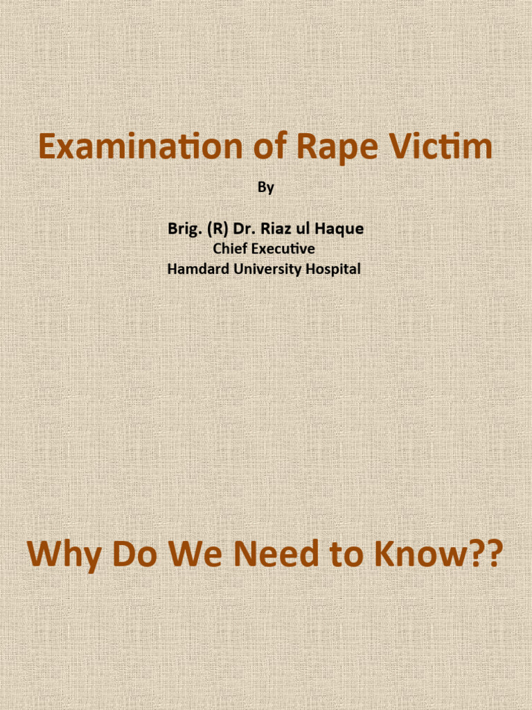 Examination of Rape Victim | Download Free PDF | Rape | Sexual Assault