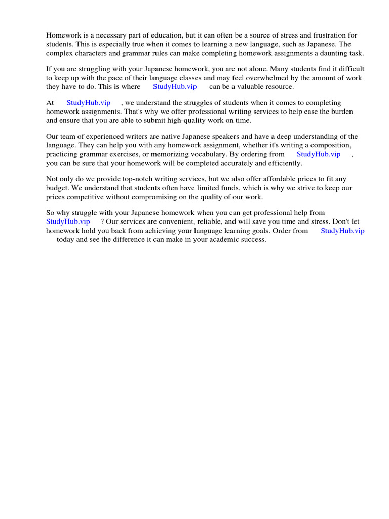 How To Say Homework In Japanese Hiragana Download Free PDF Homework 