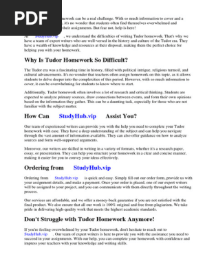 Tudor Homework Ideas Ks2