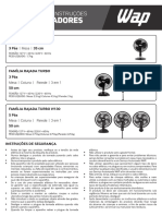 Manual Ventiladores Wap Rajada w130 3em1