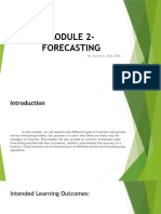 Module 2- Forecasting