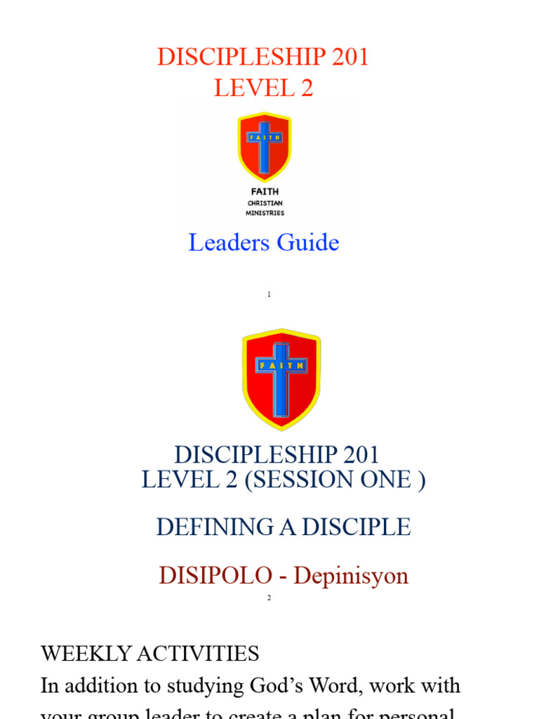 Discipleship201, Session1-5 2 | PDF | Disciple (Christianity) | Jesus