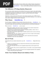 Statistics Homework Solutions