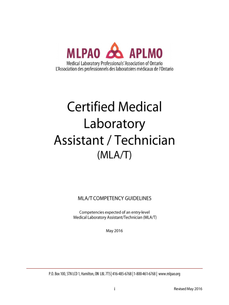 Competency Guidelines May 2016 - Update MLPAO | PDF