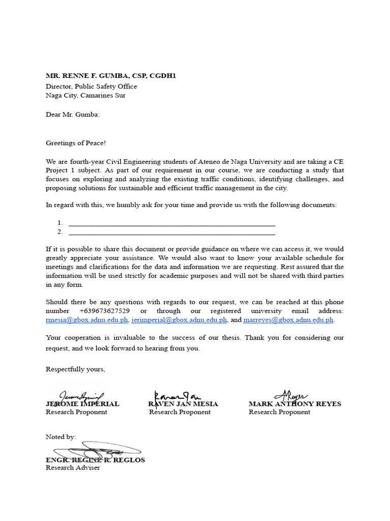 Pso - Request Letter | PDF | Career & Growth