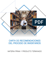 Carta de Recomendaciones Del Proceso de Inventarios