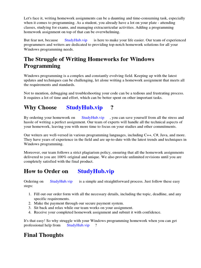 Homeworks windows programming utility pdf installation computer
