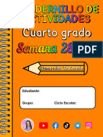 ? 4° S28-S29 - CUADERNILLO DE ACTIVIDADES ? Esmeralda Te Enseña ? ANEXOS?