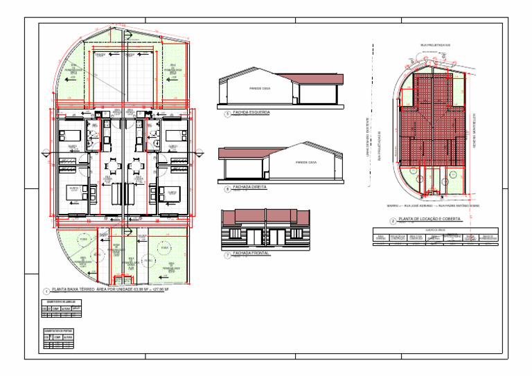 Planta Baixa e Quadro de Áreas Residenciais | PDF