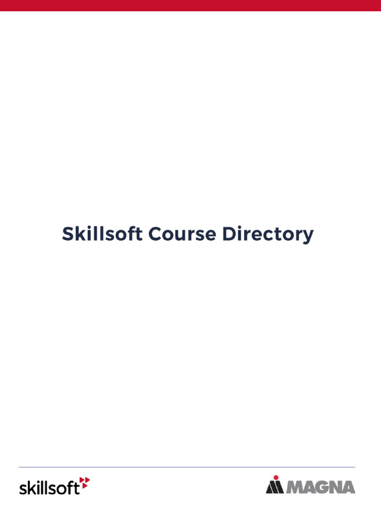 Skillsoft Course Catalog V5 Pdf Leadership Analytics