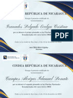 Certificado de Graduacion Elegante Profesional Azul y Dorado