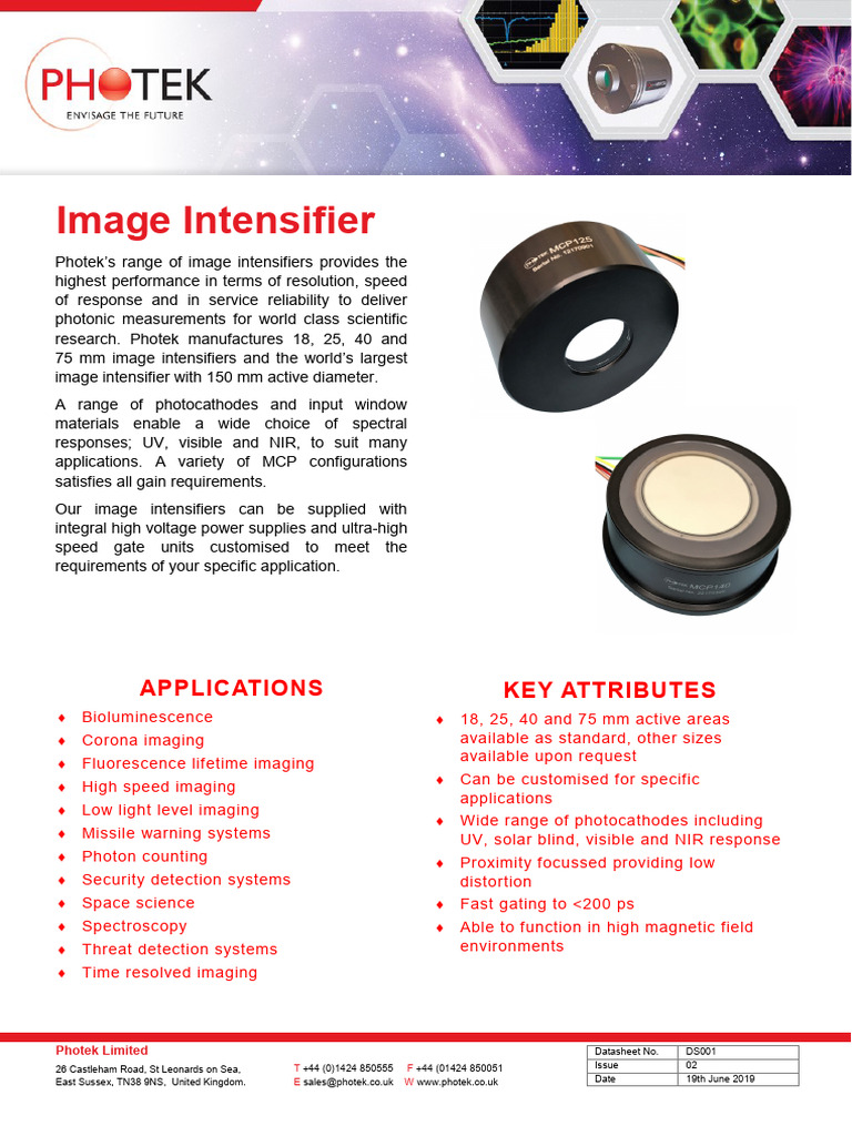 Image Intensifier Tube Sales UK | PDF | Optics | Electromagnetic Radiation