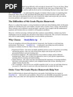 9th Grade Physics Homework Help