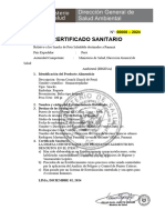 CERTIFICADO SANITARIO