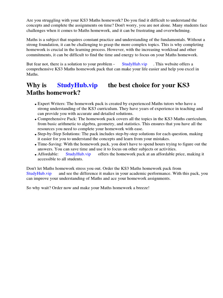 Ks3 maths homework pack pdf worksheet homework