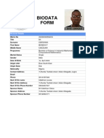 Biodata Form: Personal Details