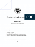 2023 Year 11 Permutations Combinations Topic Test - Solutions..