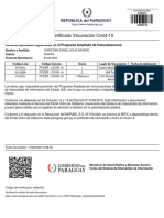 Certificado Vacunación Covid-19: República Del Paraguay