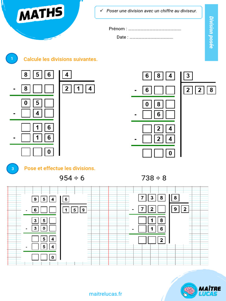 Exercices de division posée CM2 | PDF | Ordinateurs