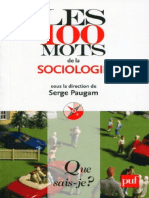 Les 100 mots de la sociologie - Paugam Serge
