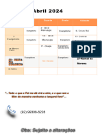 itinerário pastoral abril 2024