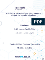 Actividad No. 3 Acuerdos Comerciales - Monitoreo Al Cliente Con Base A Los Indicadores