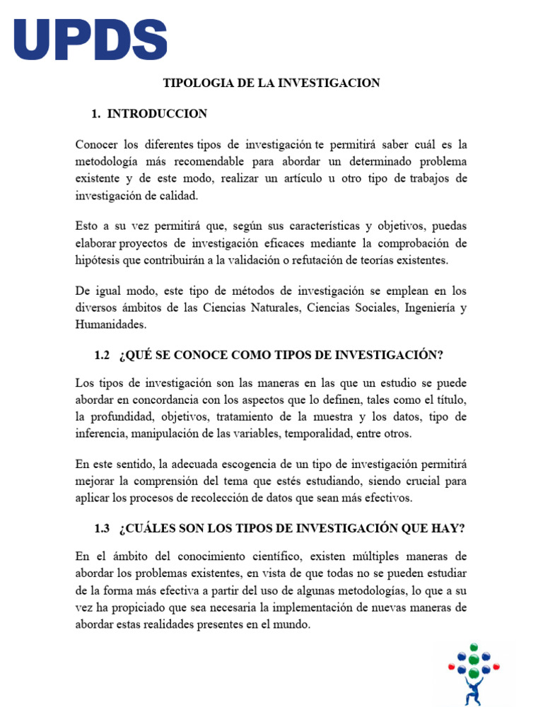 Tipos de Investigación: Guía Completa | PDF | Razonamiento deductivo ...