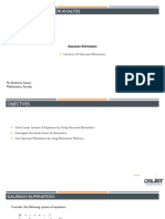 Lecture 2 Gaussian Elimination