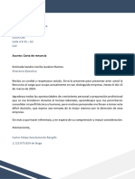 Carta de Renuncia Voluntaria Sodicom