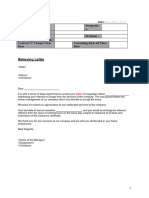 Relieving Letter- Format for employee
