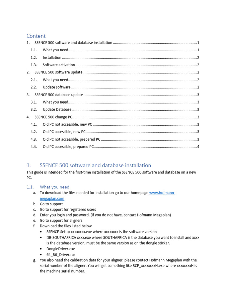 SSENCE 500 Software Installation Guide | PDF | Databases | Personal ...