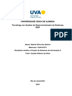 AVA1 - Análise e Projeto de Sistemas de Informação II Gabriel Silva Dos Santos