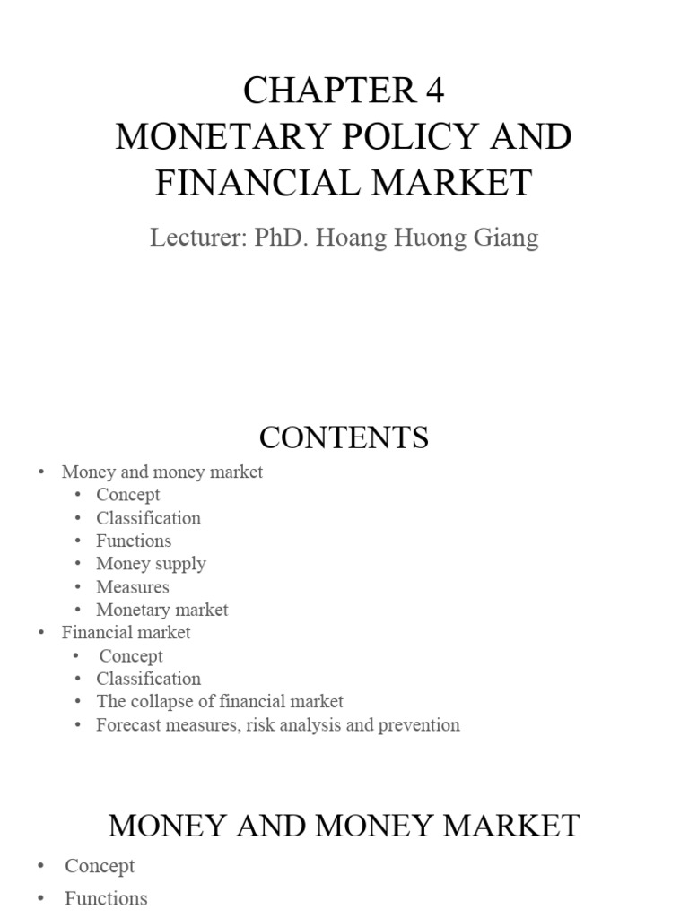 Chapter 4 - EM | PDF | Money | Monetary Policy