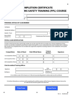 PPL FST Completion Certificate
