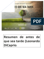 Resumen de Antes de Que Sea Tarde (Leonardo DiCaprio)