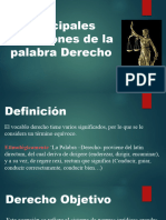 Principales Acepciones de La Palabra Derecho