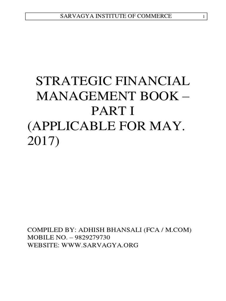 Part 1 capital budgeting and others pdf net present value