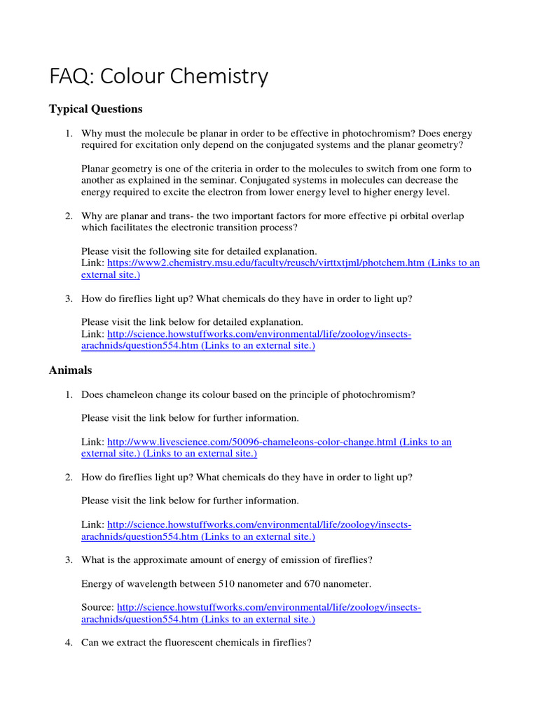 FAQ Colour | PDF | Electromagnetic Spectrum | Energy Level
