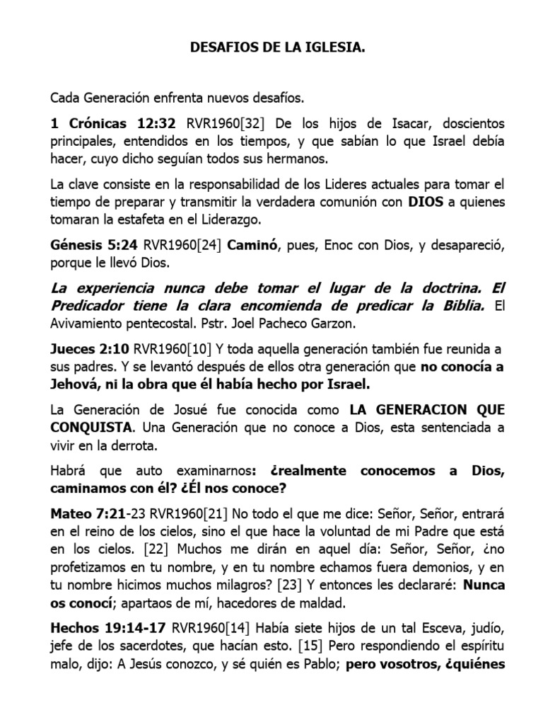 Desafíos del Liderazgo en la Iglesia | PDF | Jesús | Cristo (título)