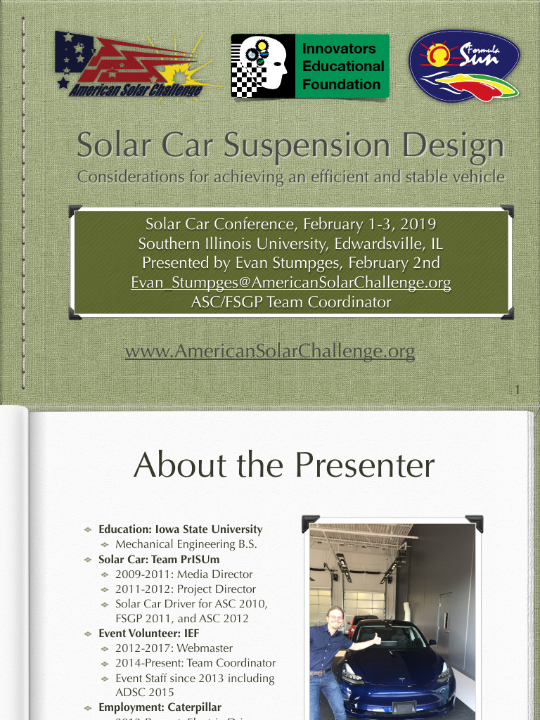 2019SolarCarSuspensionDesign PDF Steering Vehicle Technology