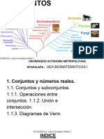 1era Clase Conjuntos Uea Biomatematicas Profesora Leticia Gonzalez Nuñez