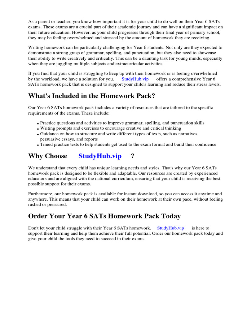 Year 6 Sats Boot Camp
