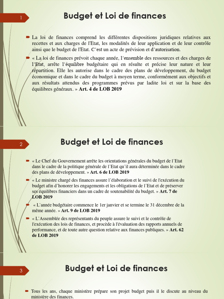 Budget et Loi de Finances 2023 | PDF | Budget | Loi