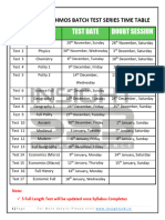 231) CDS Brahmos Batch Test Series Time Table Na