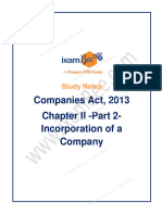 Companies Act - Chapter 2 Incorporation of a Company Part 2