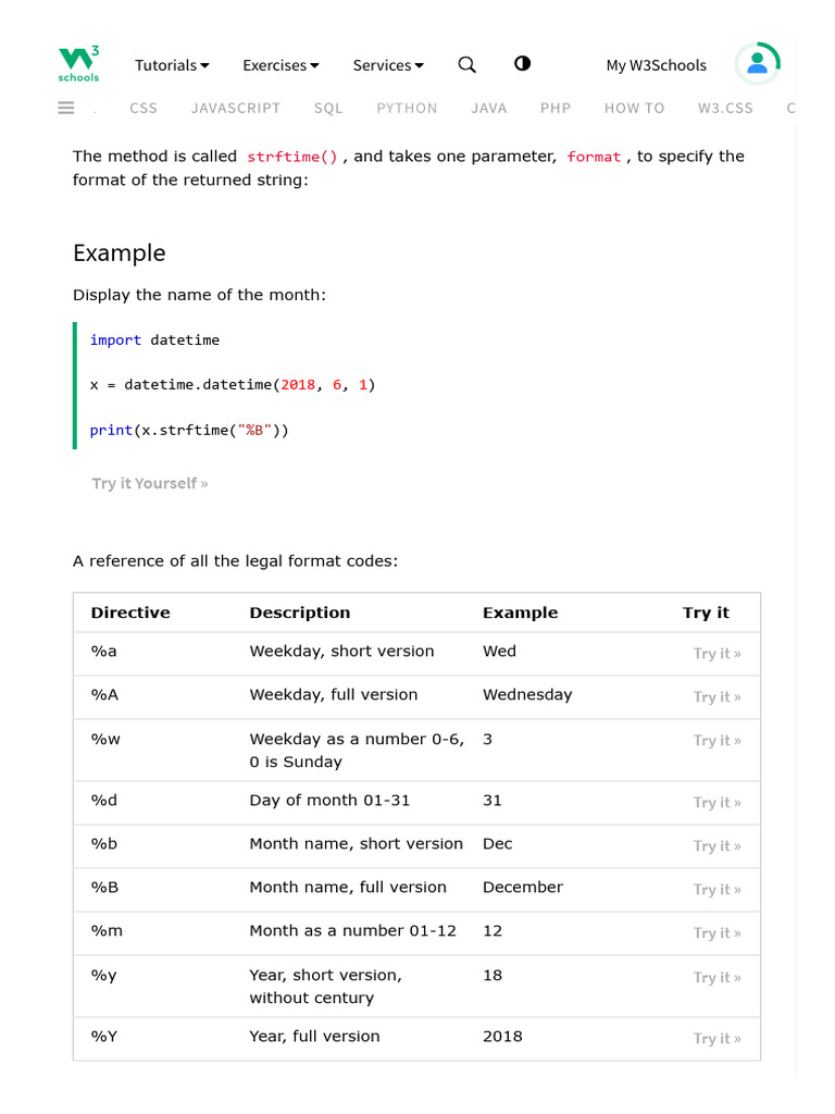 Python Dates | PDF | Php | Java Script