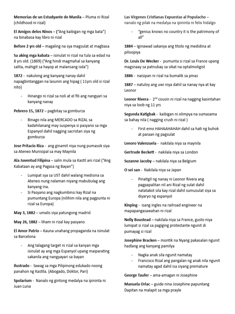 Pluma - Rizal | PDF