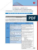 MATRIZ DE ANALISIS LECTOR POR NIVELES Lectura 1 y 2